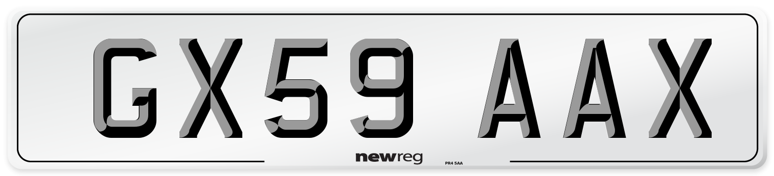 GX59 AAX Number Plate from New Reg